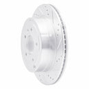 R1 07-15 Chevrolet CAPTIVA Rear Right Drilled & Slotted Silver Brake Rotor