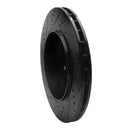 R1 12-24 Dodge Durango Rear Drilled & Slotted Black Brake Rotor Set