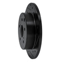 R1 06-18 Lexus HS250H Rear Right Drilled & Slotted Black Brake Rotor