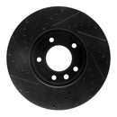 R1 08-18 Mercedes-Benz G500 (USA/Canada) Front Right Drilled & Slotted Black Brake Rotor