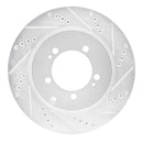 R1 03-06 Mitsubishi Lancer Front & Rear Drilled & Slotted Silver Brake Rotor Set