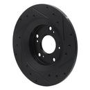 R1 00-09 Honda S2000 Rear Left Drilled & Slotted Black Brake Rotor