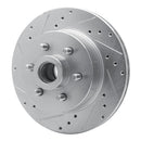 R1 93-96 Dodge DAKOTA RWD Front Left Drilled & Slotted Silver Brake Rotor