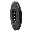 R1 97-06 Audi A4 Quattro Front Right Drilled & Slotted Black Brake Rotor