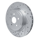 R1 08-14 Lexus IS F Rear Left Drilled & Slotted Silver Brake Rotor