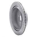 R1 06-14 Subaru B9 TRIBECA Rear Left Drilled & Slotted Silver Brake Rotor