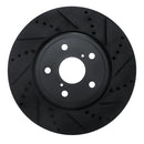 R1 01-06 Lexus LS430 Front Right Drilled & Slotted Black Brake Rotor