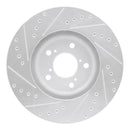 R1 06-14 Honda Ridgeline Front & Rear Drilled & Slotted Silver Brake Rotor Set