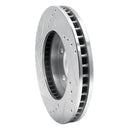 R1 87-90 Chrysler Town & Country Front Right Drilled & Slotted Silver Brake Rotor