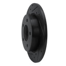R1 04-13 Mazda 3 Rear Left Drilled & Slotted Black Brake Rotor