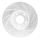 R1 16-25 Mazda CX-5 Front & Rear Drilled & Slotted Silver Brake Rotor Set