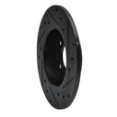 R1 02-08 Chevrolet Zafira (Mexico) Rear Left Drilled & Slotted Black Brake Rotor