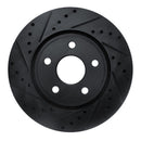 R1 11-22 Dodge Durango Front Drilled & Slotted Black Brake Rotor Set