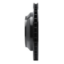 R1 03-18 Audi Q7 Rear Left Drilled & Slotted Black Brake Rotor