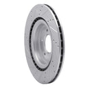 R1 14-24 Land Rover Range Rover Rear Right Drilled & Slotted Silver Brake Rotor
