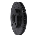 R1 97-05 Buick Century Front Right Drilled & Slotted Black Brake Rotor