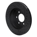 R1 97-02 Dodge Durango Front Left Drilled & Slotted Black Brake Rotor