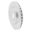 R1 04-11 Cadillac STS Rear Right Drilled & Slotted Silver Brake Rotor
