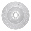 R1 97-99 Ford F-150 RWD Front Left Drilled & Slotted Silver Brake Rotor