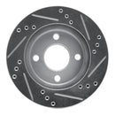 R1 95-96 Dodge Neon (USA/Canada) Front Left Drilled & Slotted Silver Brake Rotor