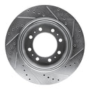 R1 09-24 Dodge Ram 4000 Front & Rear Drilled & Slotted Silver Brake Rotor Set