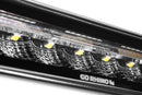 Go Rhino Xplor Blackout Combo Series Sixline LED Flood Lights w/Amber (Surface Mount) - Blk (Pair)