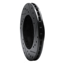 R1 85-91 Buick Skylark Front Left Drilled & Slotted Black Brake Rotor