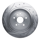 R1 09-15 Toyota Venza Front & Rear Drilled & Slotted Silver Brake Rotor Set