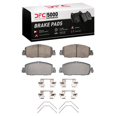 DFC 14-17 Honda Accord Sedan Front 5000 Advanced Ceramic Brake Pads and Hardware Kit