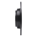 R1 09-14 Acura TL Rear Left Drilled & Slotted Black Brake Rotor