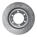 R1 03-23 Toyota Tacoma Front Drill & Slot Silver Rotors