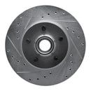 R1 95-11 Ford Ranger Front Drilled & Slotted Silver Brake Rotor Set
