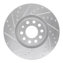 R1 00-09 Audi A4 Front & Rear Drilled & Slotted Silver Brake Rotor Set