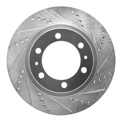 DFC 05-23 Toyota Tacoma Front Right Drilled & Slotted Silver Brake Rotor