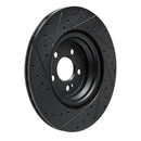 R1 20-26 Mercedes-Benz GLE53 AMG Rear Right Drilled & Slotted Black Brake Rotor