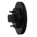 R1 94-99 Dodge Ramcharger (Mexico) Front Right Drilled & Slotted Black Brake Rotor