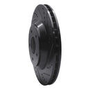 R1 88-96 Chevrolet Corvette Left Front Drilled & Slotted Black Brake Rotor