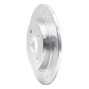 R1 18-22 Ford Ecosport Rear Left Drilled & Slotted Silver Brake Rotor