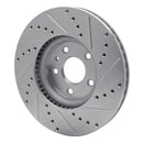 R1 13-20 Ford FusIon Front Drilled & Slotted Silver Brake Rotor Set