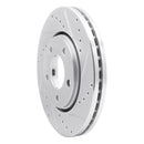 R1 01-07 Chrysler Voyager Front Right Drilled & Slotted Silver Brake Rotor