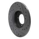 R1 72-82 Toyota CORONA Front Left Drilled & Slotted Black Brake Rotor