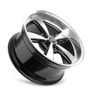 Ridler 652 20x10 / 5x139.7 BP / 0mm Offset / 108.1mm Hub Gls Blk w/ Diamond Cut Face & Lip Wheel