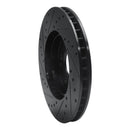 R1 90-98 Mercedes-Benz 300SL Front Right Drilled & Slotted Black Brake Rotor