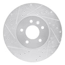 R1 13-19 Cadillac ATS Front & Rear Drilled & Slotted Silver Brake Rotor Set