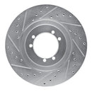 R1 96-06 Hummer H1 Front Left Rear Left Drilled & Slotted Silver Brake Rotor