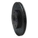 R1 11-25 Hyundai Elantra Front Drilled & Slotted Black Brake Rotor Set