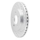 R1 91-02 Chrysler Voyager Front Right Drilled & Slotted Silver Brake Rotor