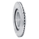R1 20-25 Tesla Model Y Front Right Drilled & Slotted Silver Brake Rotor