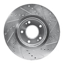R1 04-11 Hyundai AZERA Front Left Drilled & Slotted Silver Brake Rotor