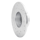 R1 67-76 BMW 1600 Front Right Drilled & Slotted Silver Brake Rotor